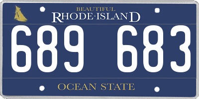RI license plate 689683