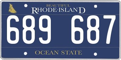 RI license plate 689687