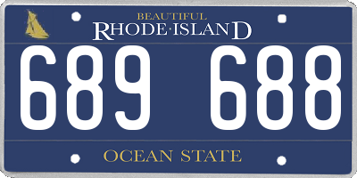 RI license plate 689688