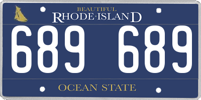 RI license plate 689689