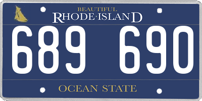 RI license plate 689690