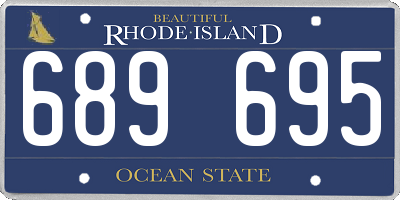 RI license plate 689695