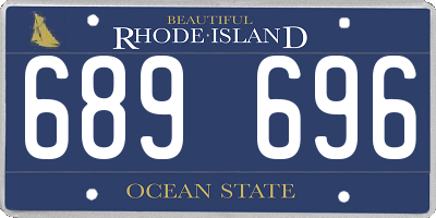 RI license plate 689696