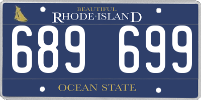 RI license plate 689699