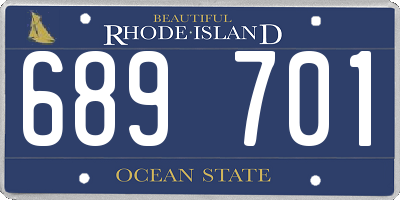 RI license plate 689701