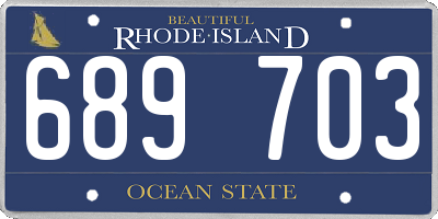 RI license plate 689703