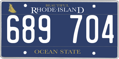 RI license plate 689704