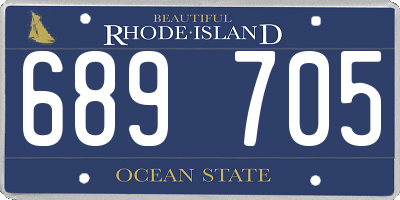 RI license plate 689705