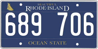RI license plate 689706