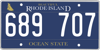 RI license plate 689707