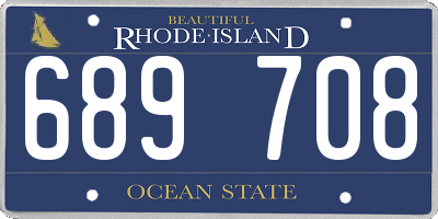 RI license plate 689708