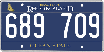 RI license plate 689709