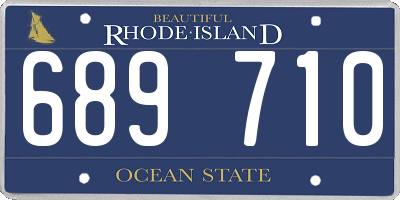 RI license plate 689710