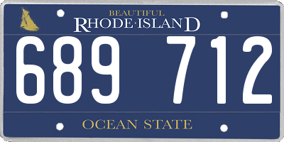 RI license plate 689712