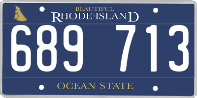 RI license plate 689713