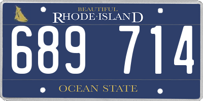 RI license plate 689714