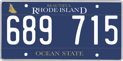RI license plate 689715