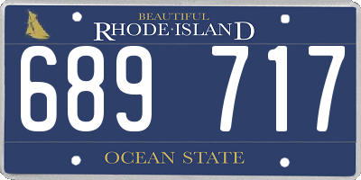 RI license plate 689717