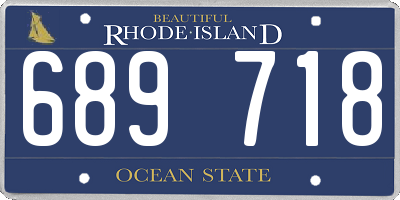 RI license plate 689718