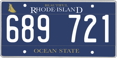 RI license plate 689721