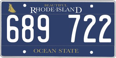 RI license plate 689722