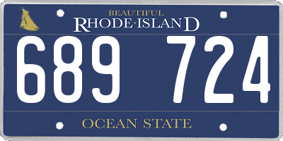 RI license plate 689724
