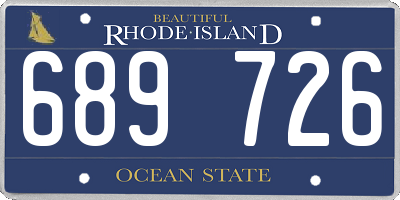 RI license plate 689726