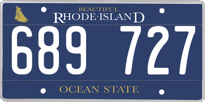 RI license plate 689727