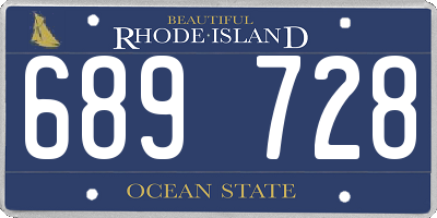 RI license plate 689728
