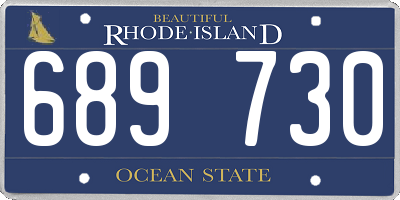 RI license plate 689730