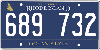RI license plate 689732