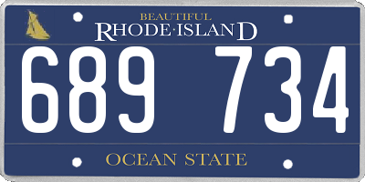 RI license plate 689734