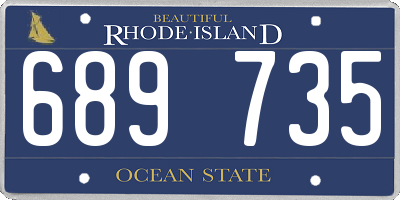 RI license plate 689735