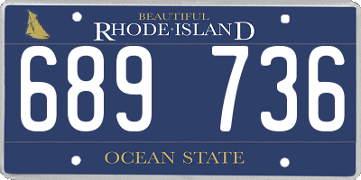 RI license plate 689736
