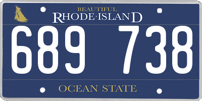 RI license plate 689738