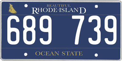 RI license plate 689739