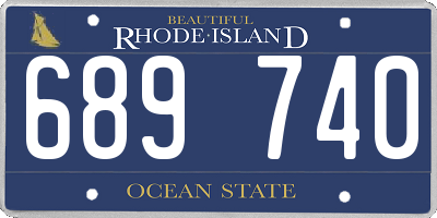 RI license plate 689740