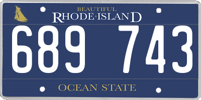 RI license plate 689743