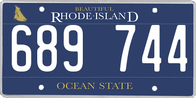 RI license plate 689744
