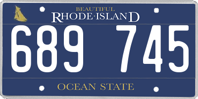 RI license plate 689745