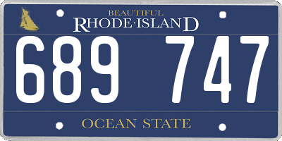 RI license plate 689747