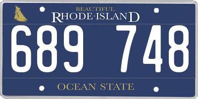 RI license plate 689748