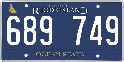 RI license plate 689749