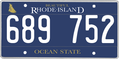 RI license plate 689752