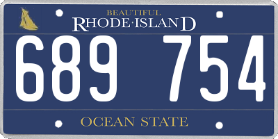 RI license plate 689754