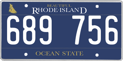 RI license plate 689756