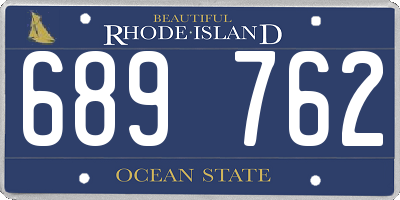 RI license plate 689762