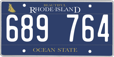 RI license plate 689764