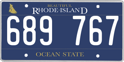 RI license plate 689767