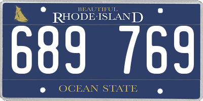 RI license plate 689769